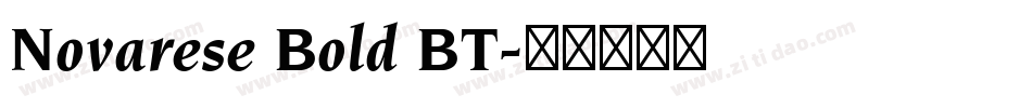 Novarese Bold BT字体转换